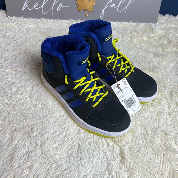 Adidas hoops mid 2.0 K sneakers big boys size 5 - Picture 8 of 10